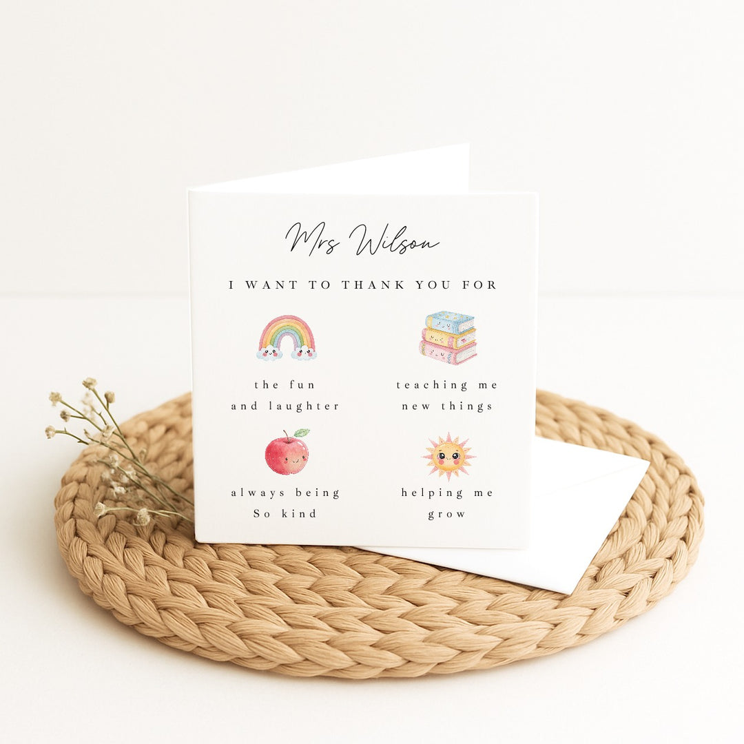 Personalised Thank You For Everything Teacher Card