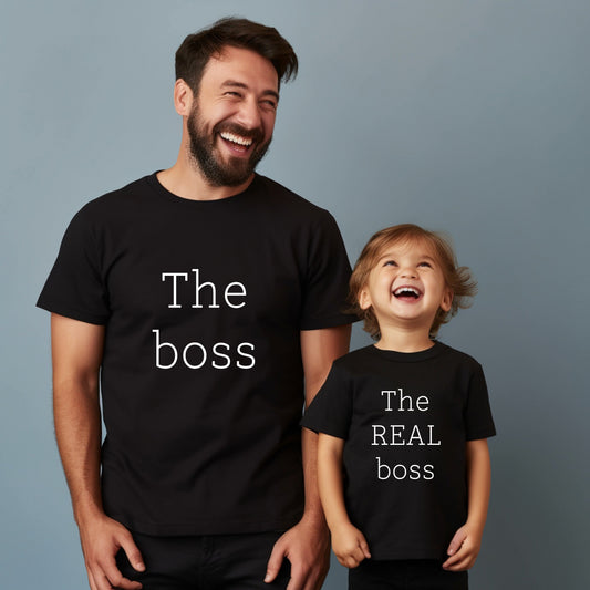 The Boss and The Real Boss T-Shirt (matching kids T-shirt available)