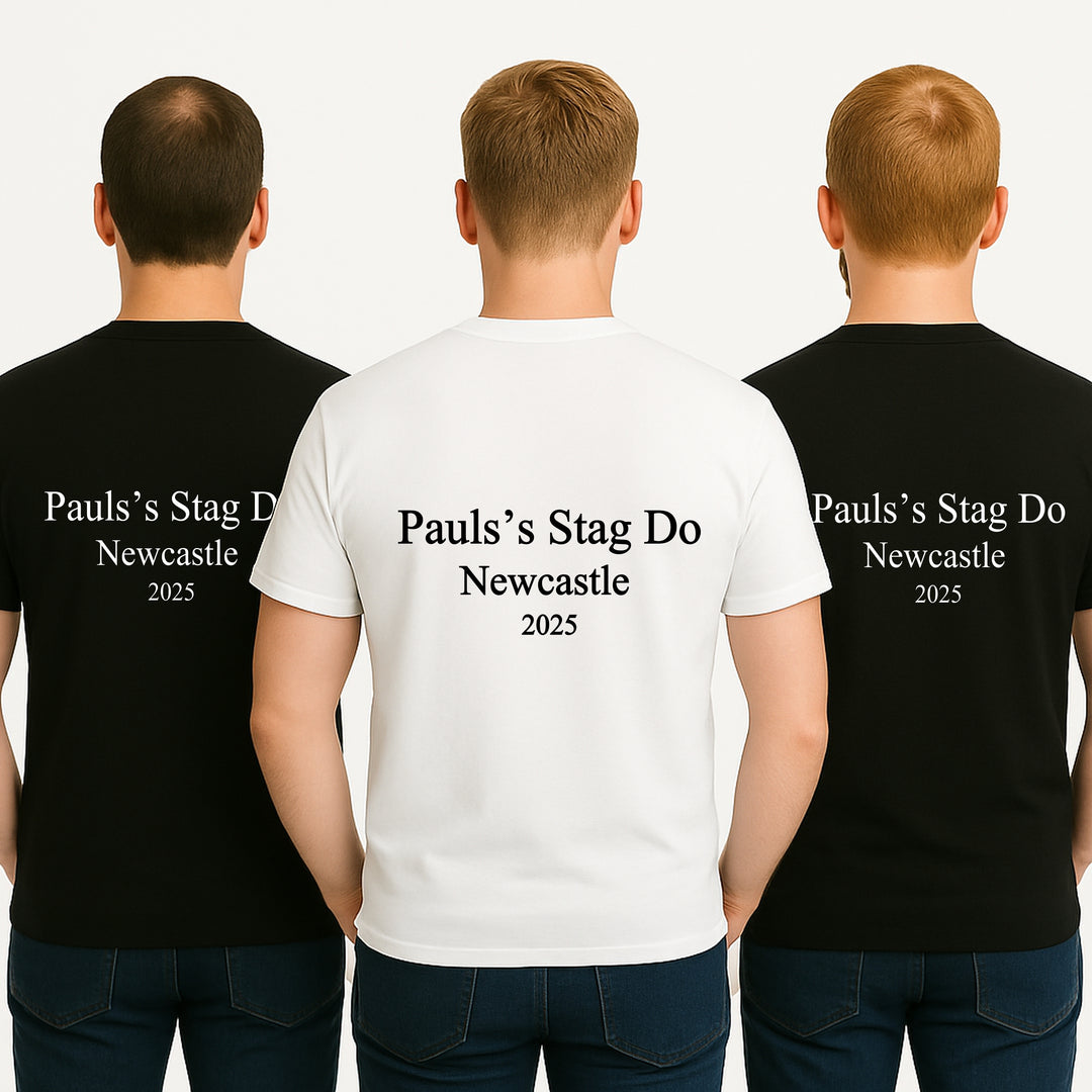 Personalised Team Groom Stag Do Photo T-Shirts