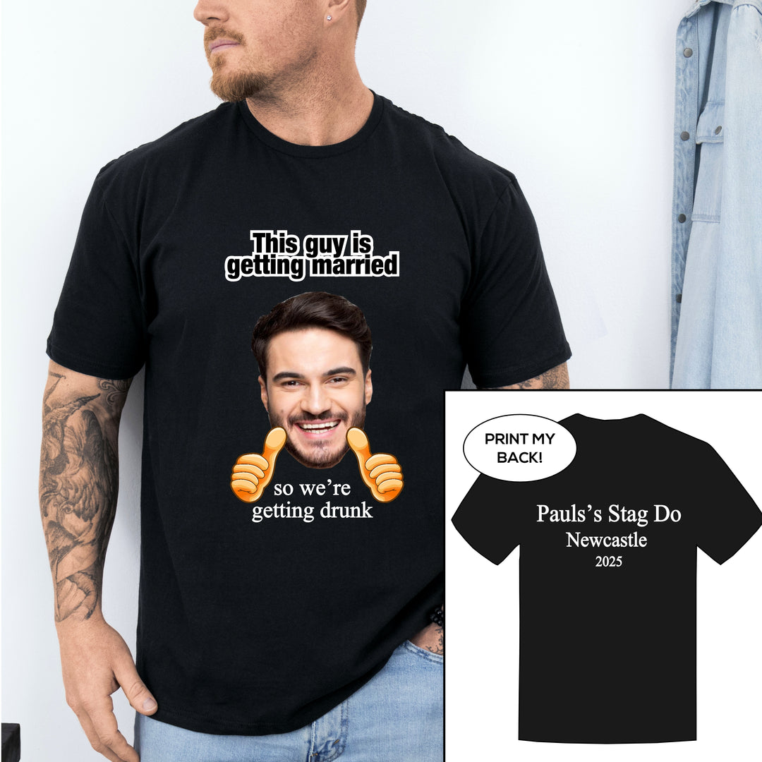 Personalised Team Groom Stag Do Photo T-Shirts