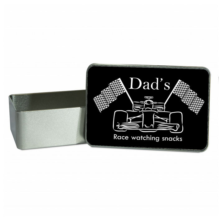 Dad’s Race Watching Tin – Personalised Gift for Him
