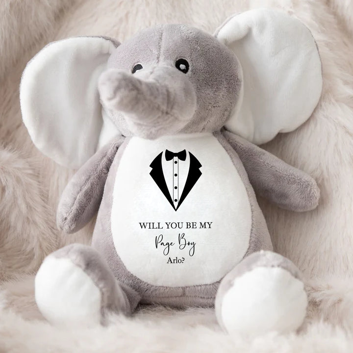 Personalised Page Boy Tie Teddy/Bunny