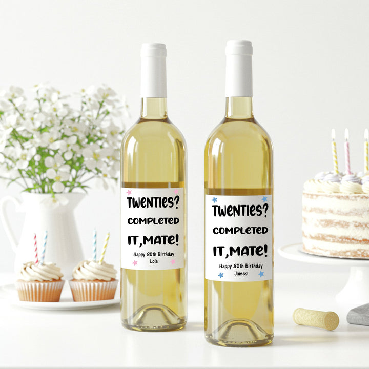 Personalised 30th Birthday Bottle Sticker