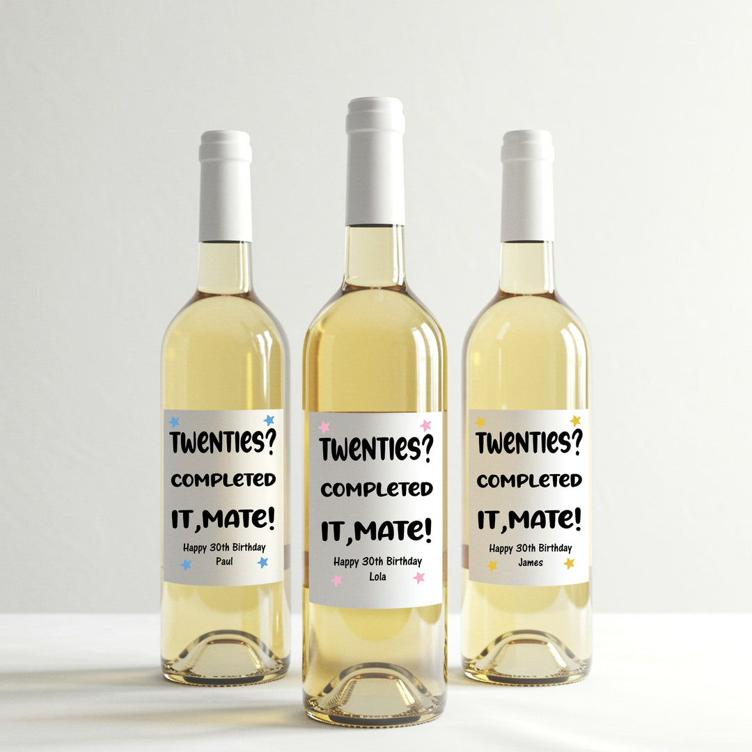 Personalised 30th Birthday Bottle Sticker
