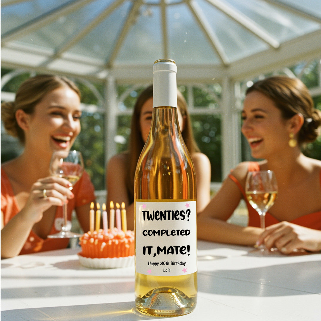 Personalised 30th Birthday Bottle Sticker