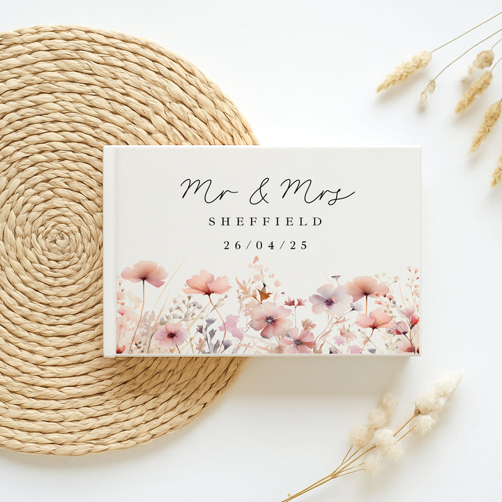 Personalised Floral Wedding Guest Book