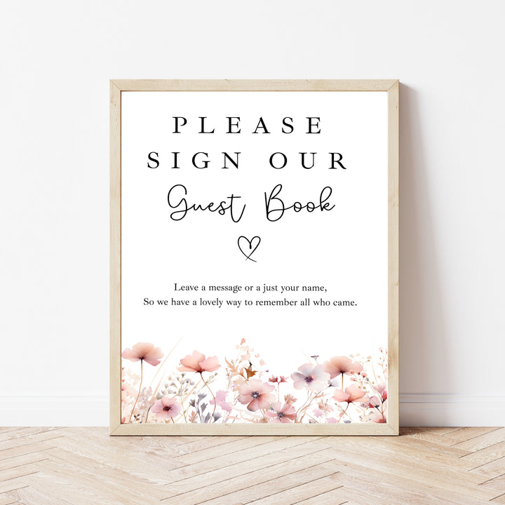 Personalised Floral Wedding Guest Book