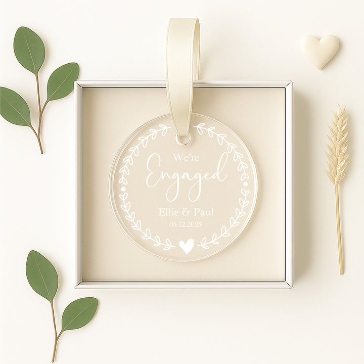 Personalised Engaged Keepsake Ornament