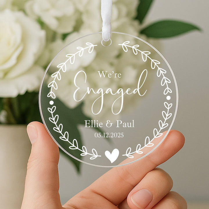 Personalised Engaged Keepsake Ornament