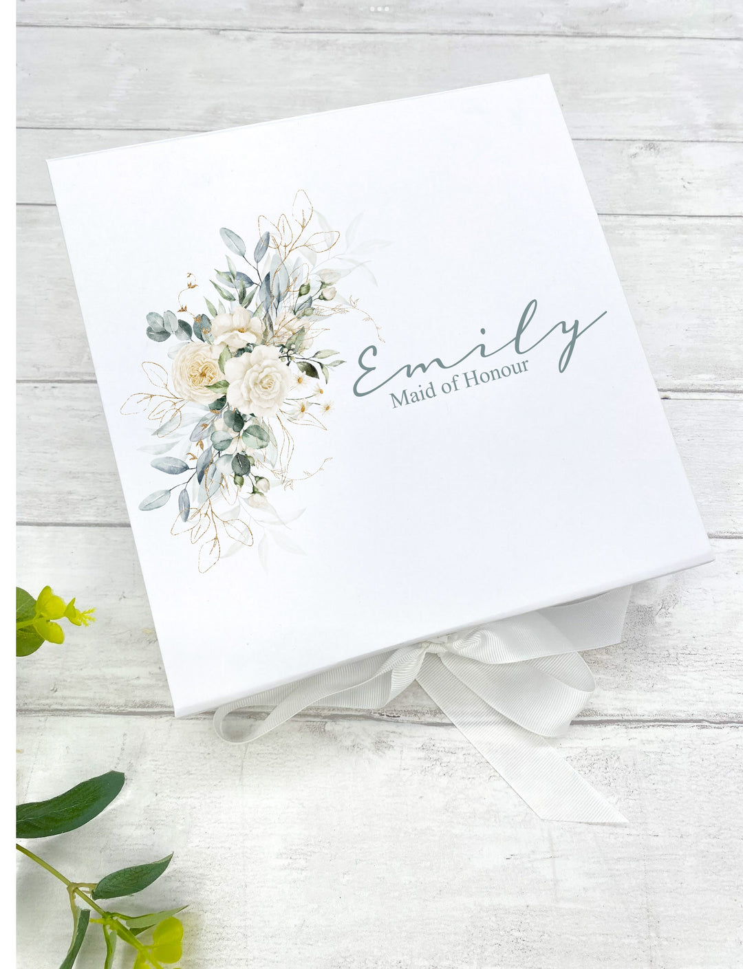 Personalised Bridesmaid Floral Gift Box