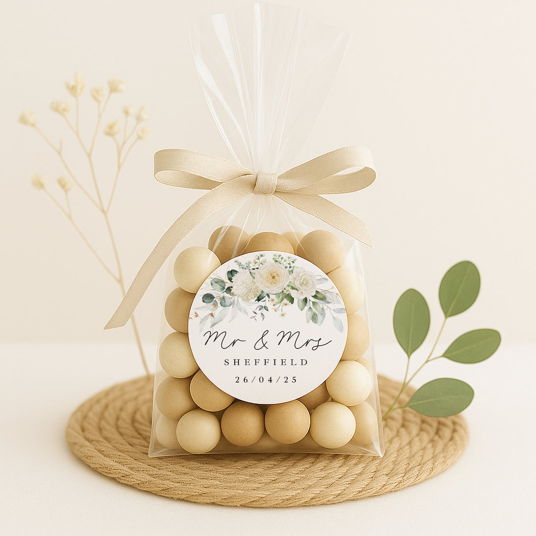 Personalised Wedding Favour Bag Stickers