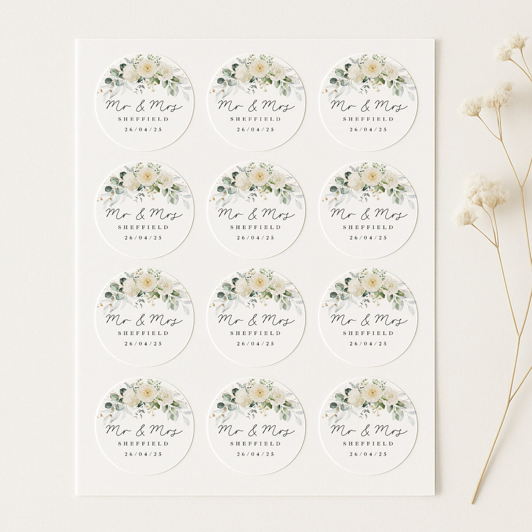 Personalised Wedding Favour Bag Stickers