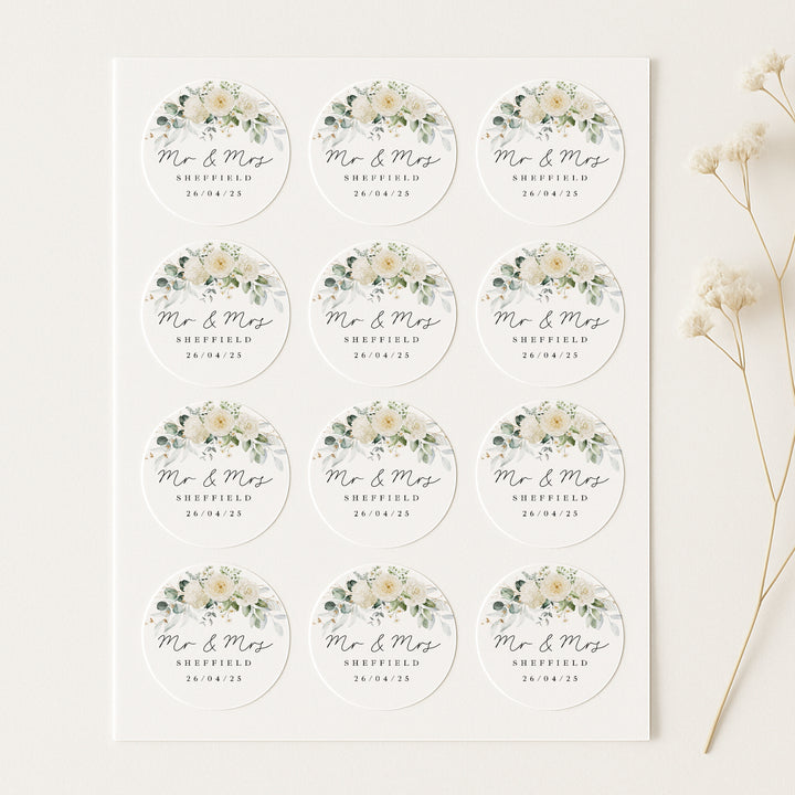 Personalised Wedding Favour Bag Stickers