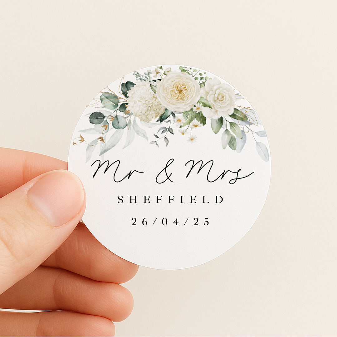 Personalised Wedding Favour Bag Stickers