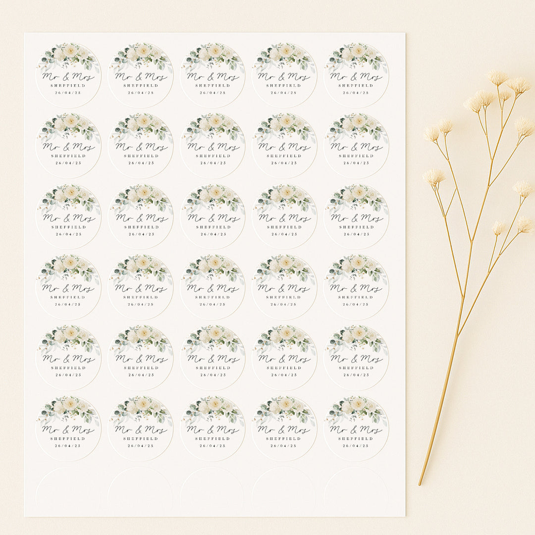 Personalised Wedding Favour Bag Stickers