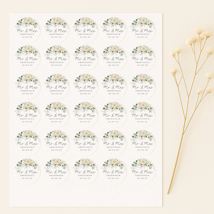 Personalised Wedding Favour Bag Stickers