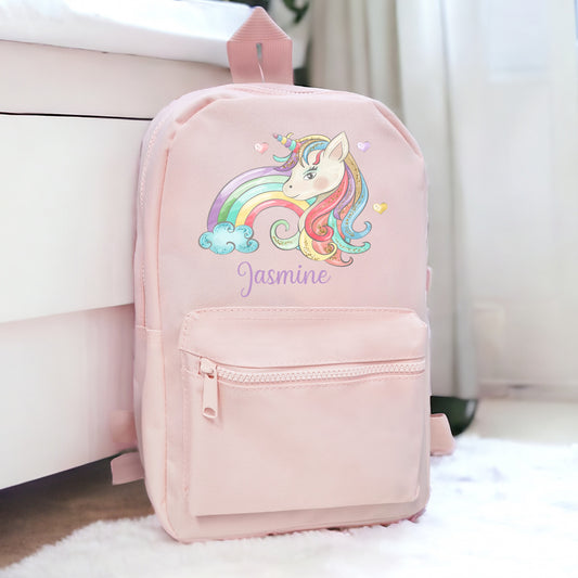 Personalised Rainbow Unicorn Back Pack