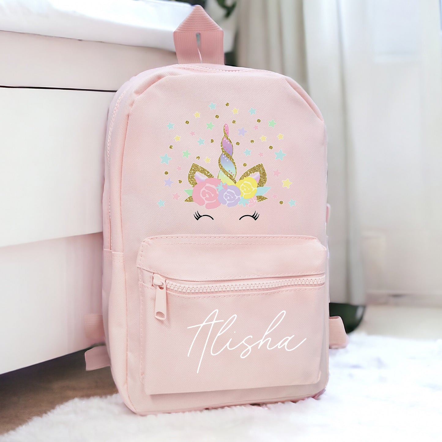 Personalised Rainbow Unicorn Back Pack