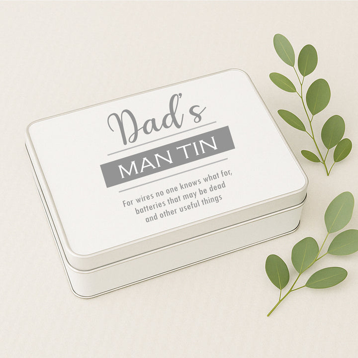 Dad’s Man Tin – Personalised Gift for Him