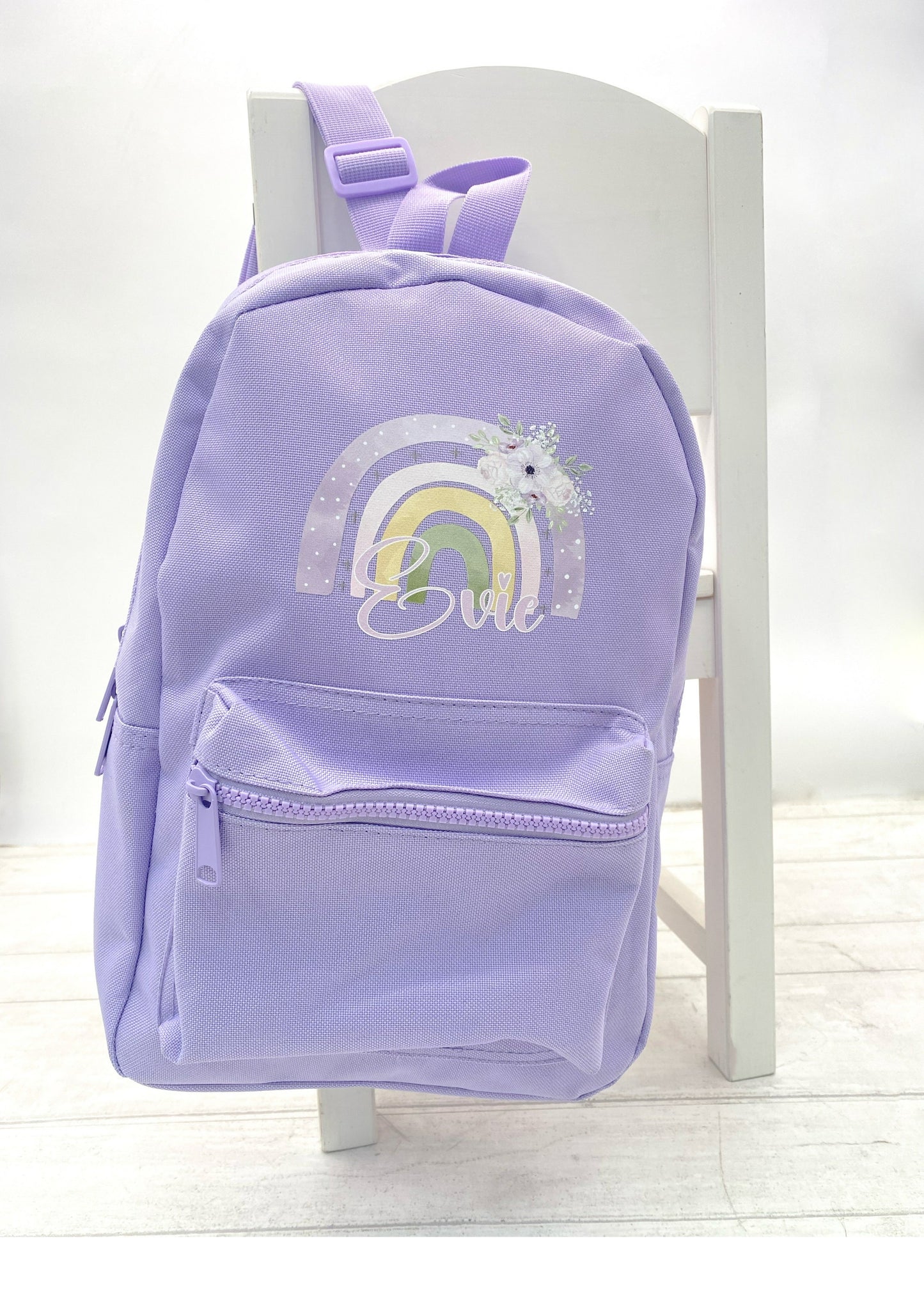 Personalised Purple Rainbow Back Pack