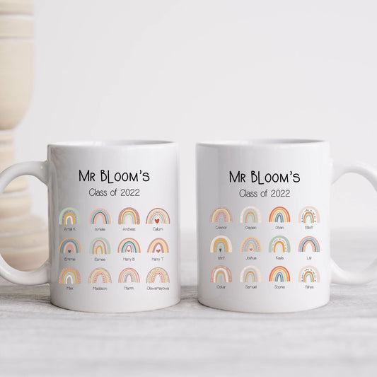 Personalised Teacher Class Of Mug (All Names)