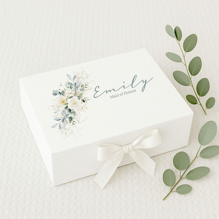 Personalised Bridesmaid Floral Gift Box