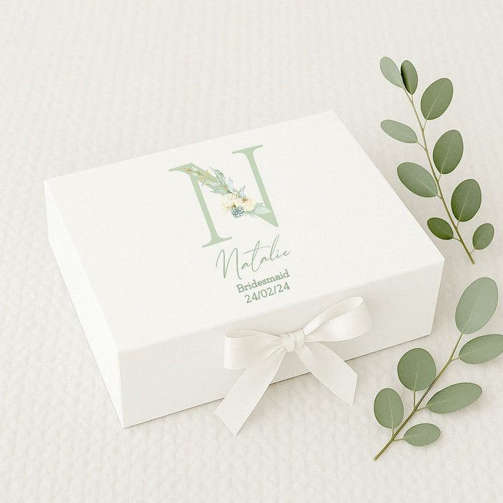 Personalised Flower Girl Initial Gift Box